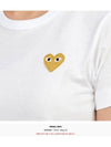 Women's Small Gold Heart Logo Short Sleeve T-Shirt P1 T215 4 White - COMME DES GARCONS PLAY - BALAAN 7