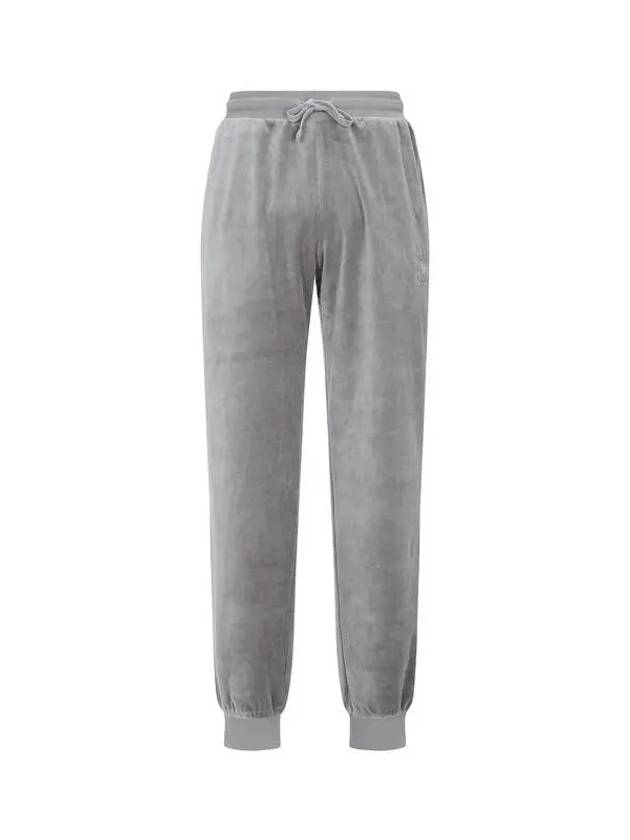 UNDERWEAR ARMANI 30 9 29 Men s Embroidered Logo Velvet Jogger Pants Gray 270474 - EMPORIO ARMANI - BALAAN 1