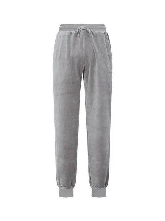 UNDERWEAR Men's Embroidered Logo Velvet Jogger Pants Gray 271762 - EMPORIO ARMANI - BALAAN 1