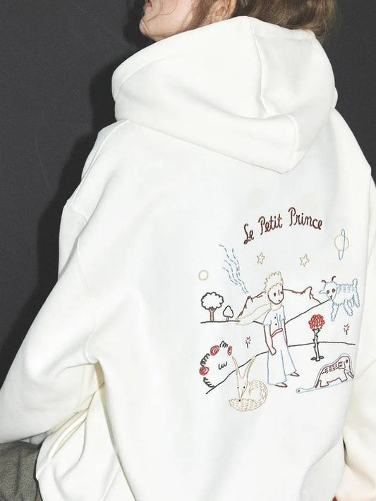 Le Petit Prince Embroidered Hoodie Cream - CPGN STUDIO - BALAAN 2