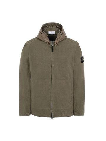 Wappen Patch Cordura Cotton Hooded Jacket Khaki - STONE ISLAND - BALAAN 1