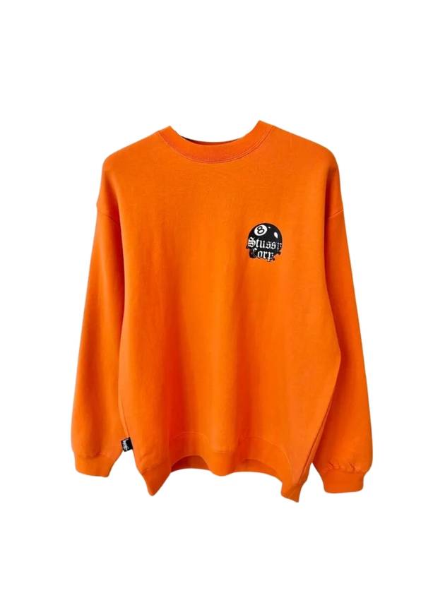 8 Ball Cope Fleece Crew Sweatshirt Coral - STUSSY - BALAAN 1