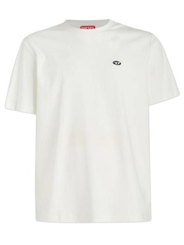 T Just Doval PJ Oval D Patch Short Sleeve T Shirt White - DIESEL - BALAAN 1