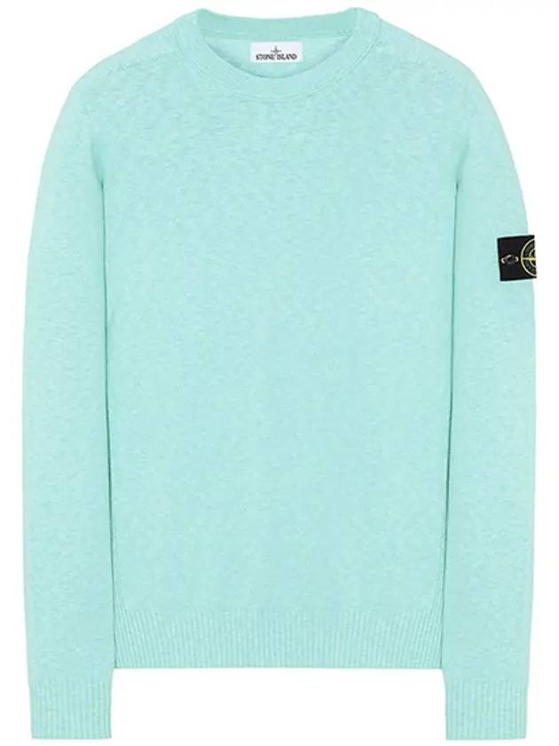 Men's Wappen Patch Crew Neck Knit Top Mint - STONE ISLAND - BALAAN 1