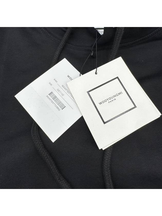 Back Logo Cotton Hoodie Black - WOOYOUNGMI - BALAAN 9