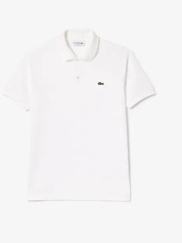 Men's Logo Classic Fit Cotton Short Sleeve Polo Shirt White - LACOSTE - BALAAN 2