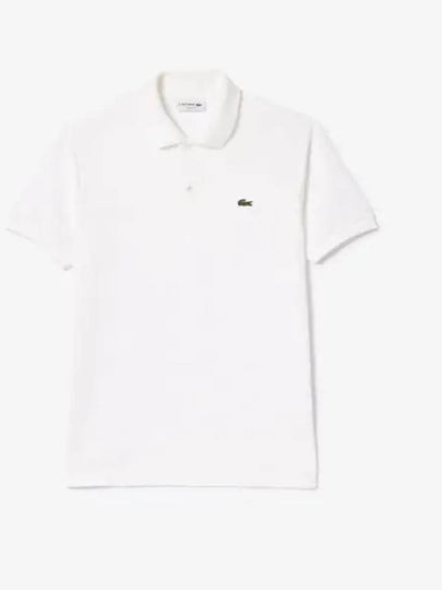 Men's Logo Classic Fit Cotton Short Sleeve Polo Shirt White - LACOSTE - BALAAN 2