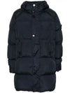 Men's Wappen Patch Crinkle Wraps Long Padding Navy - STONE ISLAND - BALAAN 2