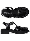 Brushed Leather Fisherman Sandals Black - PRADA - BALAAN 5