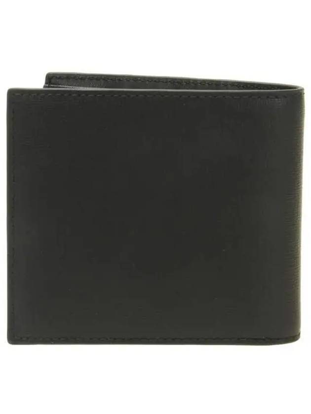 Ribbon Logo Bifold Half Wallet Black - BALLY - BALAAN 4