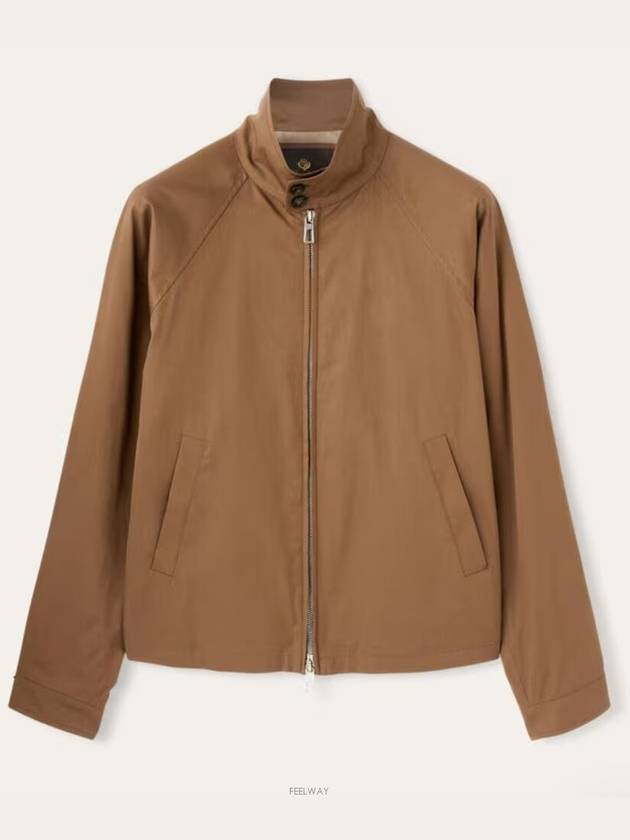 Taga Twill Cotton Zip-Up Jacket Brown - LORO PIANA - BALAAN 7