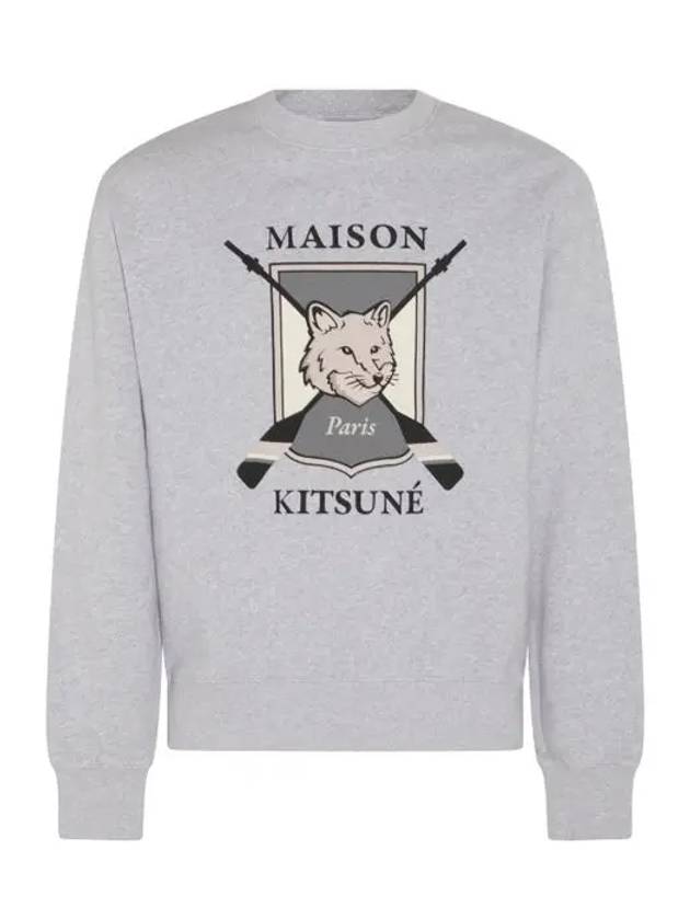 College Fox Print Sweatshirt Light Grey - MAISON KITSUNE - BALAAN 2