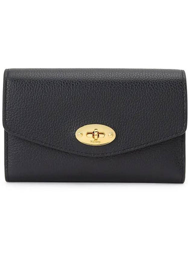 Darley Small Classic Grain Medium Wallet Black - MULBERRY - BALAAN 1