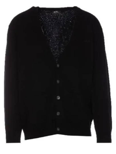 Men's Theo Wool Cardigan Black - A.P.C. - BALAAN 2