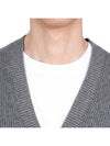 Bold Fox Head Patch Comfort Ribbed Cardigan Grey Melange - MAISON KITSUNE - BALAAN 8