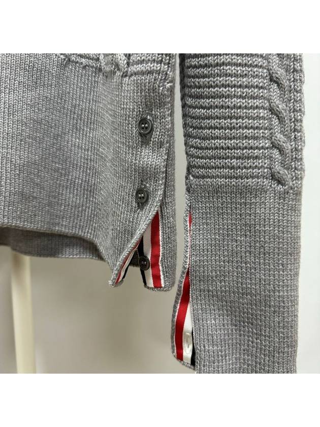 RWB Cable Wool Knit Top Grey - THOM BROWNE - BALAAN 4