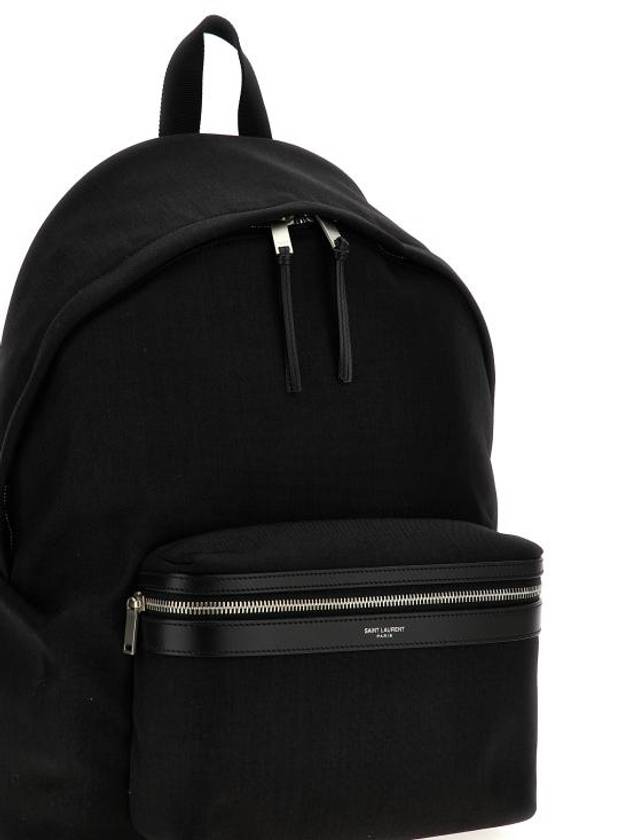 Signature City Backpack Black - SAINT LAURENT - BALAAN 4