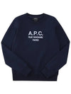 Women's Tina Logo Sweat Sweatshirt Navy - A.P.C. - BALAAN 6