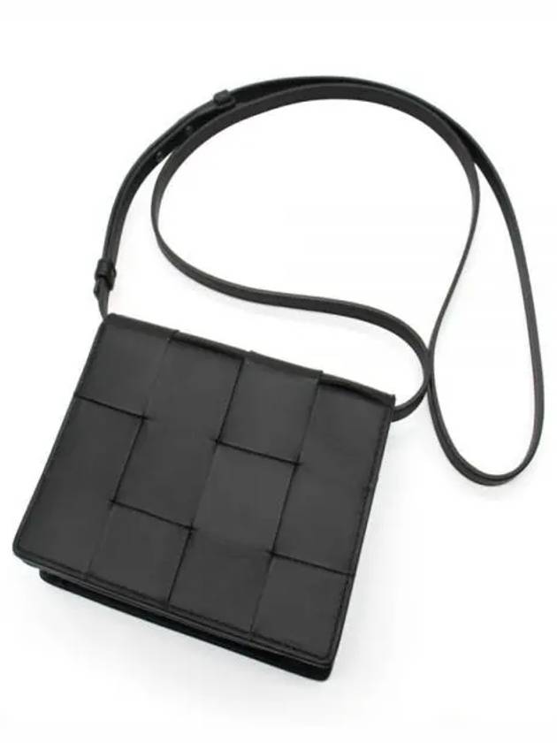 Intrecciato Small Cassette Cross Bag Black - BOTTEGA VENETA - BALAAN 2