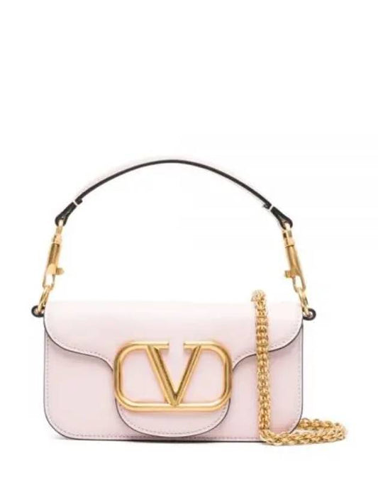 Gold Hardware V Logo Shoulder Bag Pink - VALENTINO - BALAAN 2