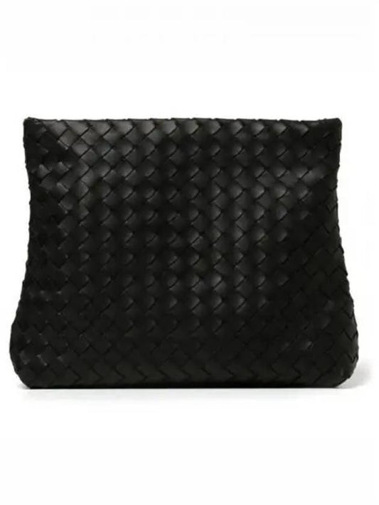 Intrecciato Document Clutch Bag Black - BOTTEGA VENETA - BALAAN 2