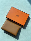 Calvi Epsom Palladium Hardware Card Wallet Gold - HERMES - BALAAN 3