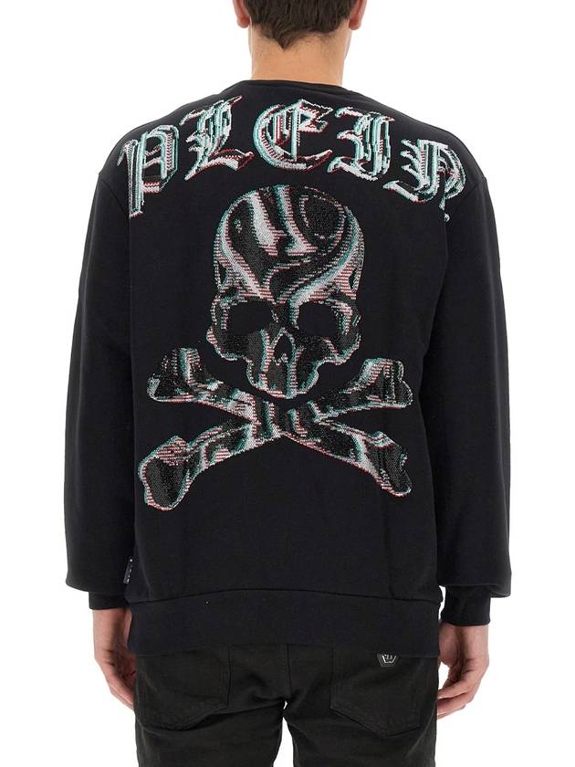 hooded sweatshirt MJO1061 PJO002N02 BLACK - PHILIPP PLEIN - BALAAN 4