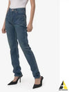 Cindy Mid Rise Denim Jeans Dark Beach Blue - SAINT LAURENT - BALAAN 2