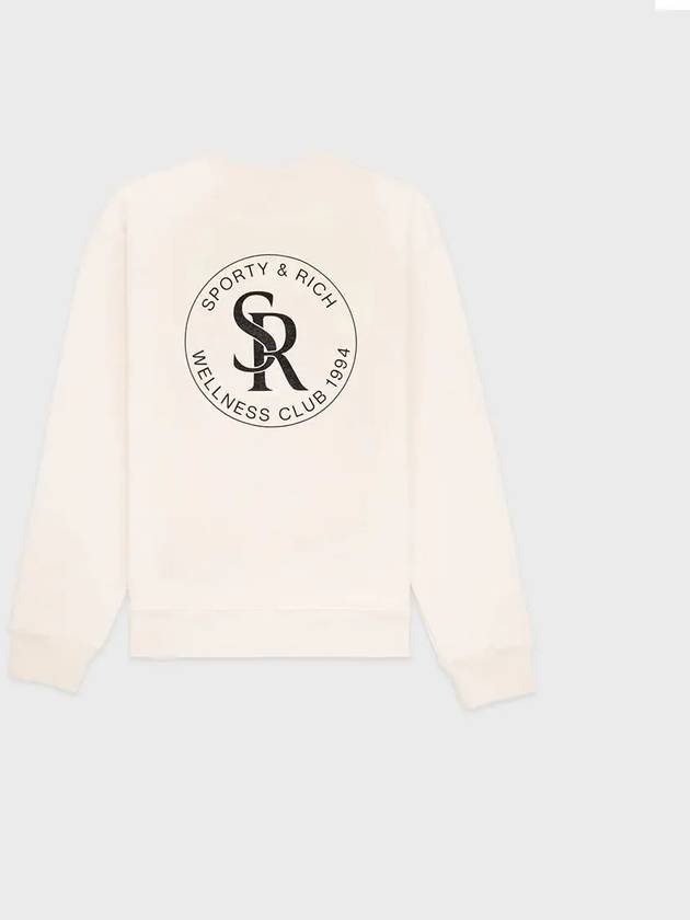 Logo Crew Neck Cotton Sweatshirt Beige - SPORTY & RICH - BALAAN 5