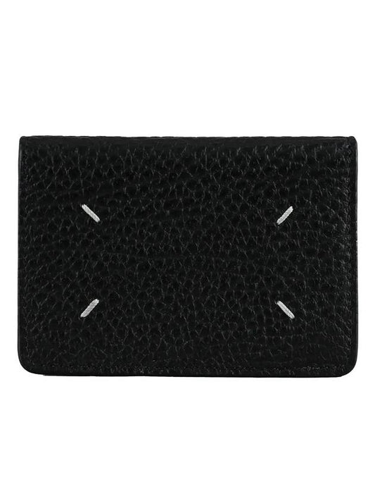 Bovine Leather Card Wallet Black - MAISON MARGIELA - BALAAN 1