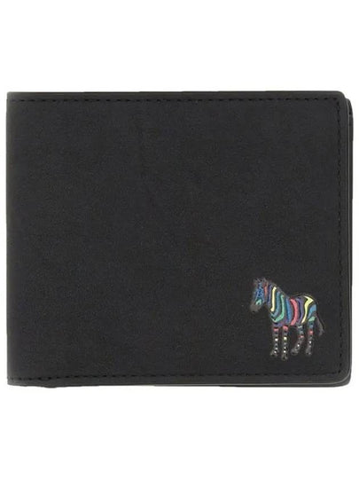 Zebra Logo Leather Half Wallet Black - PAUL SMITH - BALAAN 2