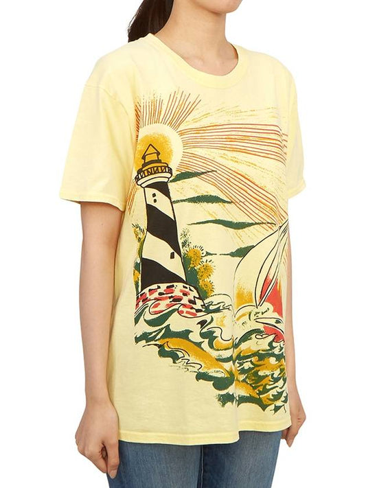 Women s Short Sleeve T Shirt LIGHTHOUSE ESW SUNFLOWER W - WILD DONKEY - BALAAN 2