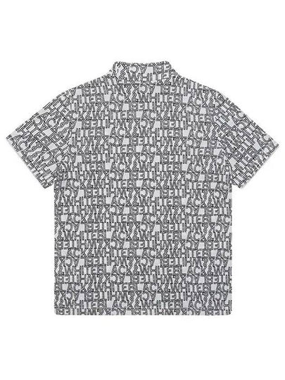 logo print high neck short sleeve t-shirt 9524LZSSWHITE - BLACK&WHITE - BALAAN 2