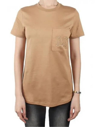 Women s Papaya Short Sleeve T Shirt Camel PAPAIA 003 1120446 - MAX MARA - BALAAN 1