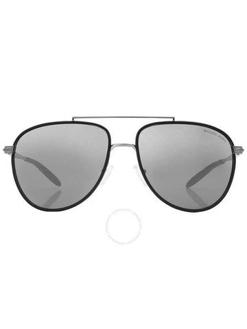 Michael Kors Saxon Mirror Grey Pilot Men's Sunglasses MK1132J 10236V 59 - MICHAEL KORS - BALAAN 1