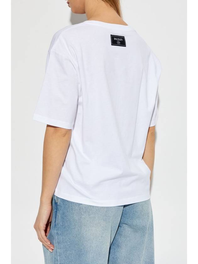 Balmain T-shirt In Oversize Style, Women's, White - BALMAIN - BALAAN 4