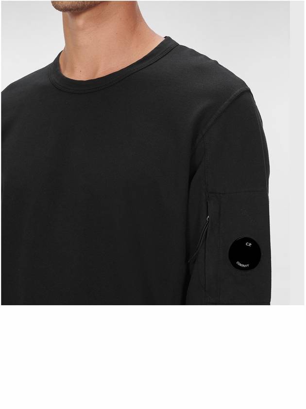 Lens Wappen Cotton Sweatshirt Black - CP COMPANY - BALAAN 5