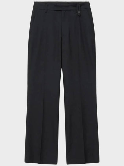 Light Wool Flare Slacks Black - NOIRER - BALAAN 2