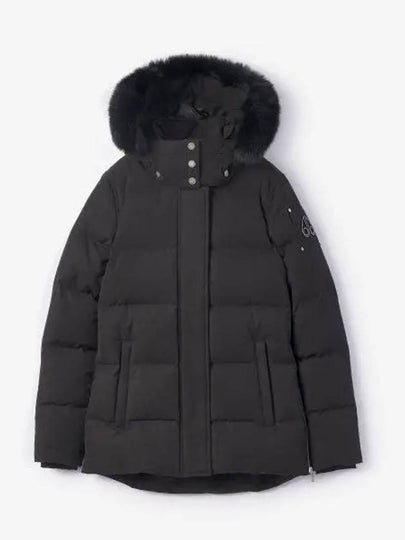 Women's Astoria Down Jacket Black Fur Black - MOOSE KNUCKLES - BALAAN 2