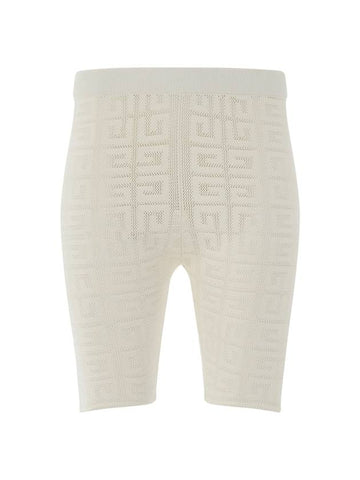 Women's Stretch Viscose Blend Leggings Ivory - GIVENCHY - BALAAN.