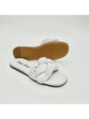 Women's Nappa Quilted Padded Leather Slippers White - MIU MIU - BALAAN.