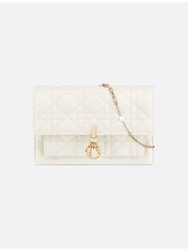 Lady Chain Canage Lambskin Pouch Bag White - DIOR - BALAAN 2