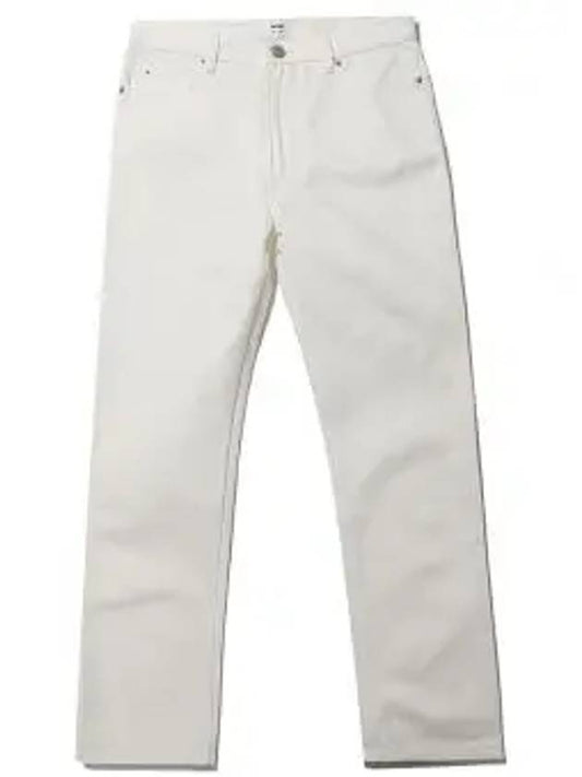 Cotton Straight Jeans White - AMI - BALAAN 2