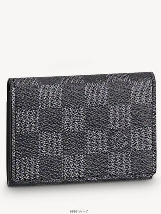 Damier Envelope Business Card Wallet Graphite - LOUIS VUITTON - BALAAN 2