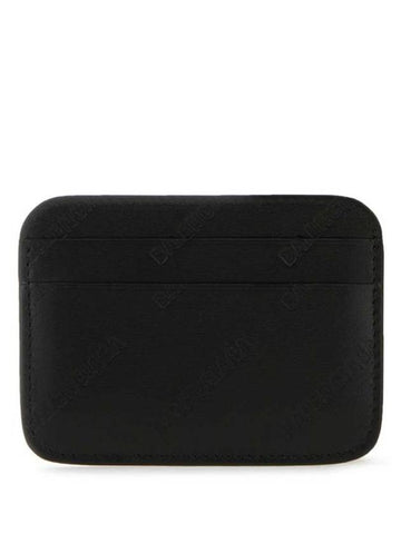 Embossed Logo Card Wallet Black - BALENCIAGA - BALAAN 1