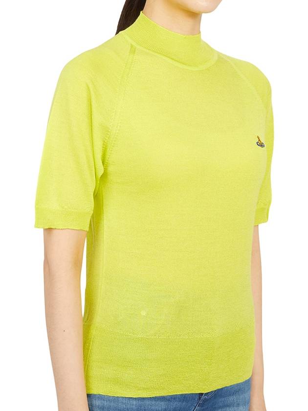 Women's Wool Silk Knit TopYellow - VIVIENNE WESTWOOD - BALAAN 4