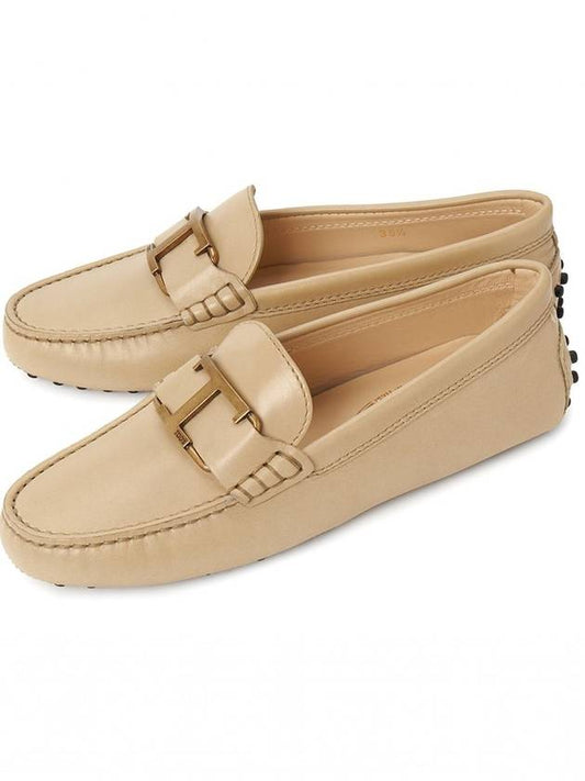 T Logo Driving Shoes Beige - TOD'S - BALAAN 2