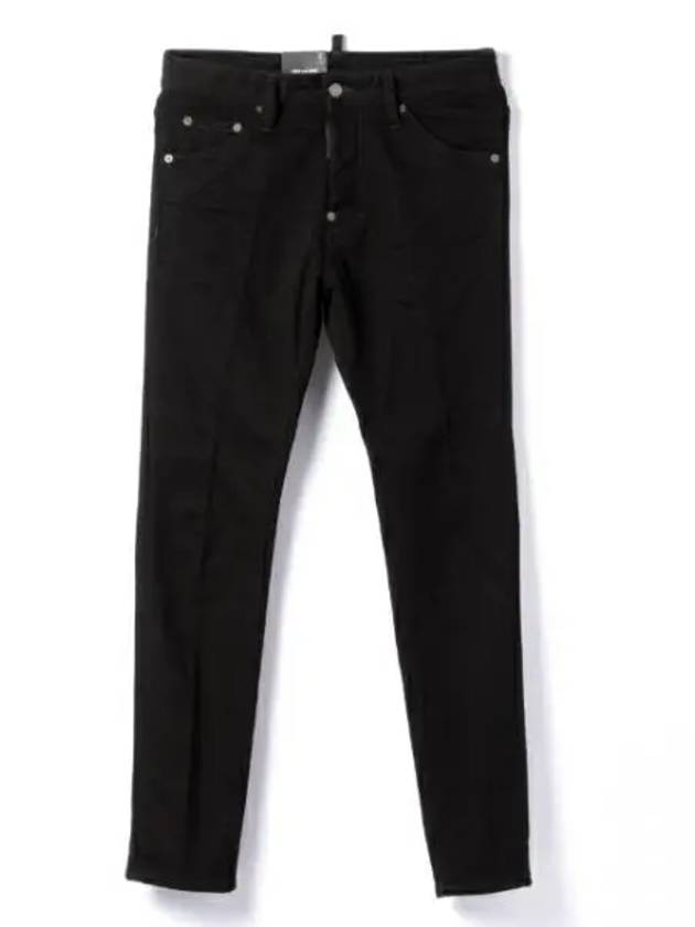 Cotton Back Logo Patch Jeans Black - DSQUARED2 - BALAAN 2