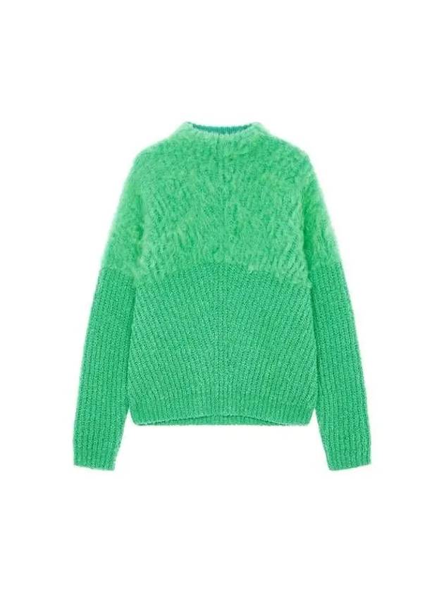 Women s Half Mohair Mockneck Sweater Green - GIORGIO ARMANI - BALAAN 1