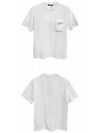 1A5VI Monogram Pocket Short Sleeve TShirt White Men's TShirt TEO - LOUIS VUITTON - BALAAN 4